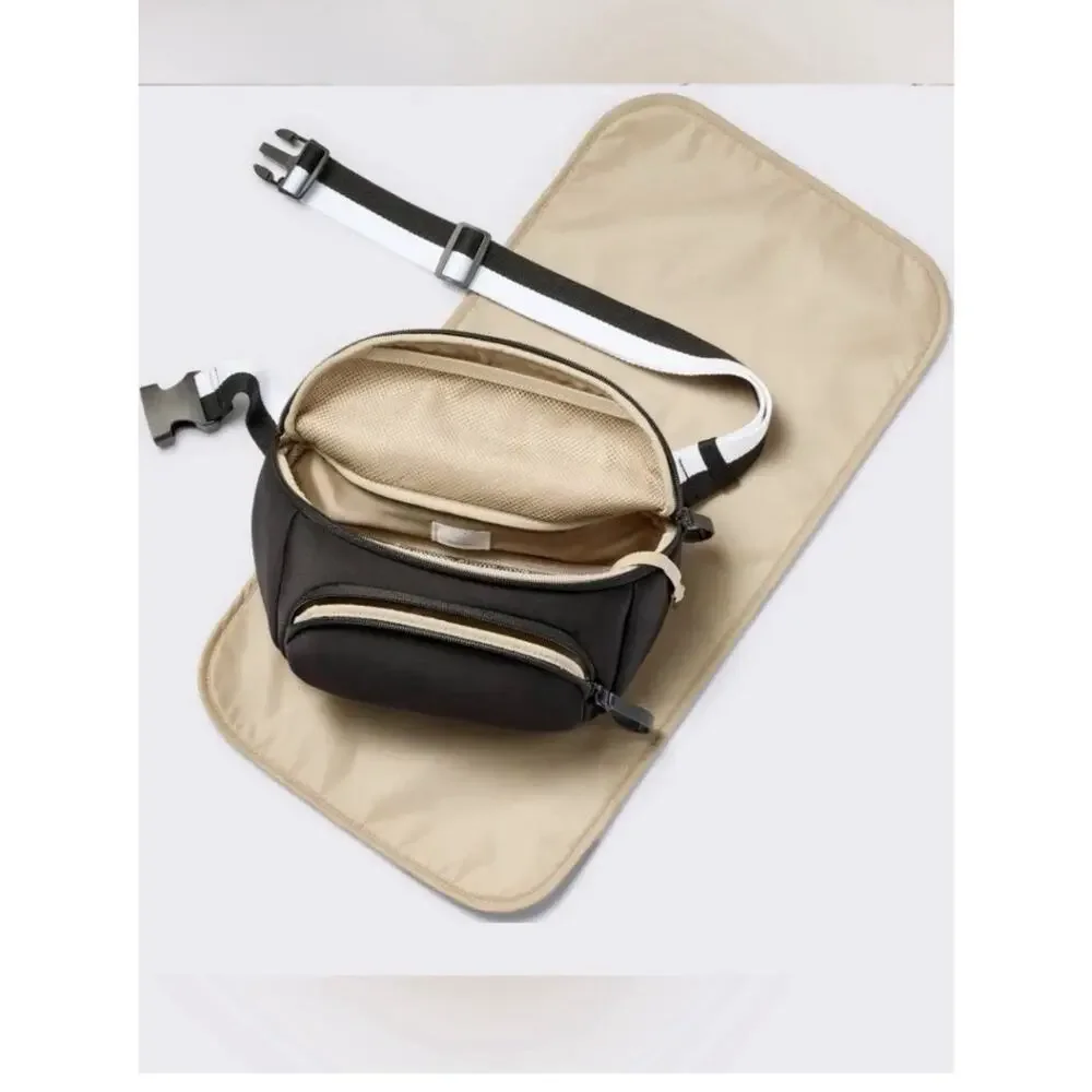 Cloud Island Diaper Sling Bag | Black | With Baby Changing Mat